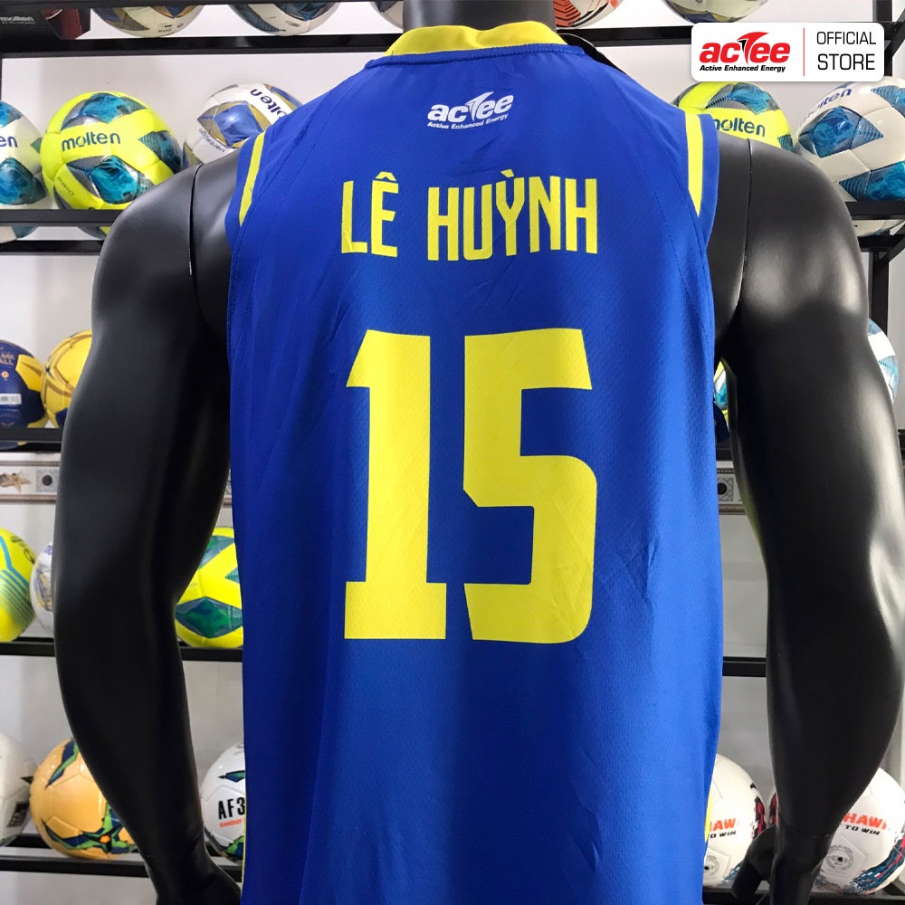 Áo thi đấu Bóng rổ Ho Chi Minh City Wings VBA 2021 - size 2XL - màu Xanh - Thanh lý