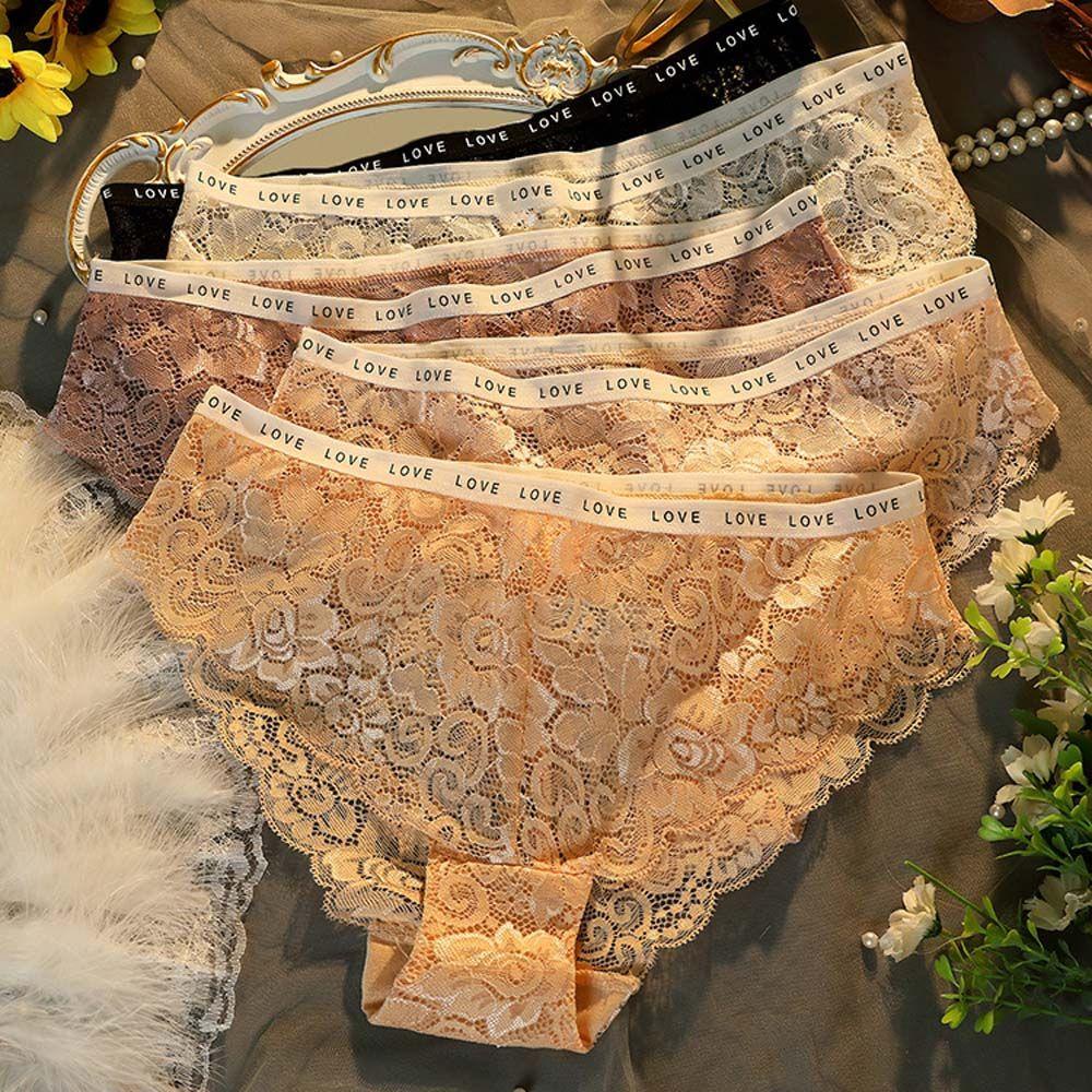 EXPEN Quần Lót Cotton Phối Bèo Phong Cách Hàn Quốc Quyến Rũ Dành Cho Nữ