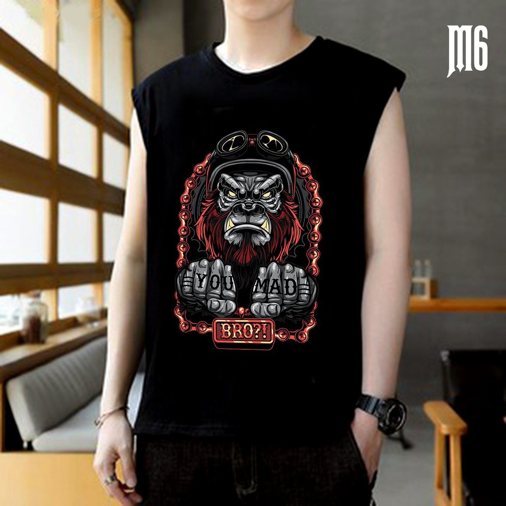 🔥M6🔥 Áo Tank Top Họa Tiết Khỉ Đột Nam Nữ Độc Lạ, Áo Đôi Nam Nữ Hoạt Hình
