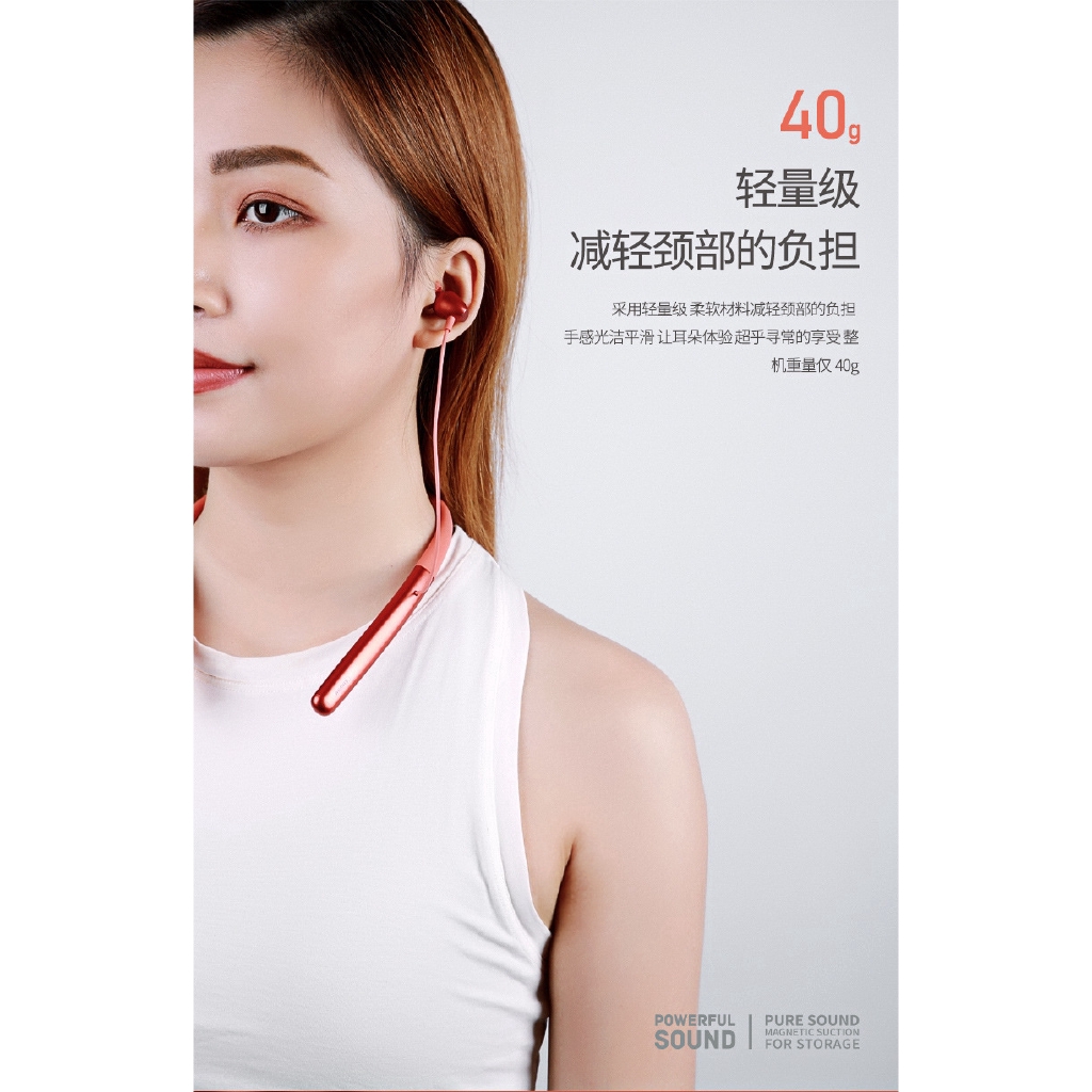 Tai nghe đeo cổ không dây bluetooth 4.2 tích hợp micro tiện dụng