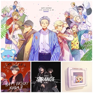 Print hình A6 A5 giấy cứng BTS, Kagerou Project, Ensemble Stars, Hypnosis Mic