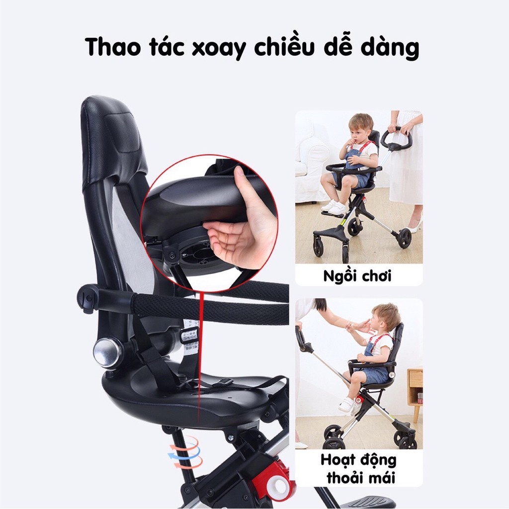 Xe đẩy đảo chiều gấp gọn TOMORROW an toàn,tiện dụng,chính hãng