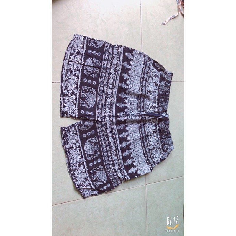 [40-55ky/size 1]Quần đùi lanh thái có 2 túi quần mặc nhà nam nữ đều mặc được | BigBuy360 - bigbuy360.vn