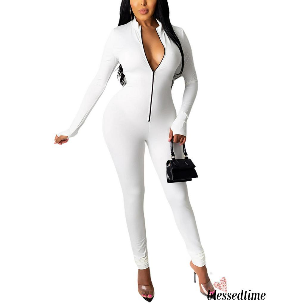 Áo Liền Quần Khóa Kéo Thời Trang Dành Cho Nữ J0P