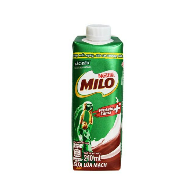 Thùng 24 hộp thức uống milo lúa mạch 210ml