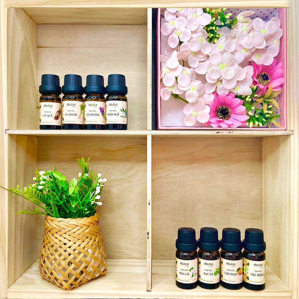 Tinh dầu organic xông hơi thơm phòng ngủ ABURA 10ml  tinh dầu tắm massage chân nguyên liệu làm nến thơm