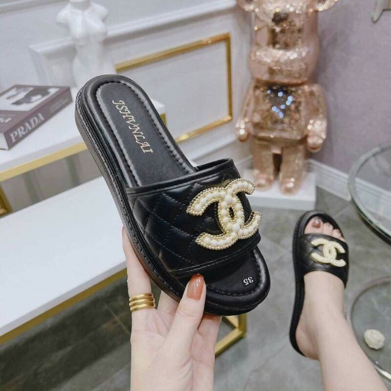 Dép Bánh Mì Nữ Quai Ngang X Ngọc Đế PU Siêu Nhẹ 3P Cực Êm Chân Mềm Sang Chảnh
