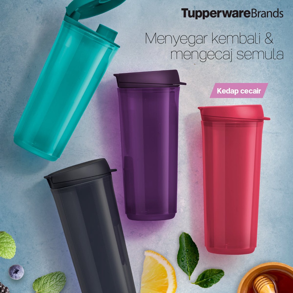 Bình nước Thirst N Go 470ML Tupperware nhựa nguyên sinh an toàn 100% thương hiệu Hoa Kỳ