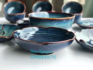 SET BÀN ĂN MEN HOẢ BIẾN BÁT TRÀNG
