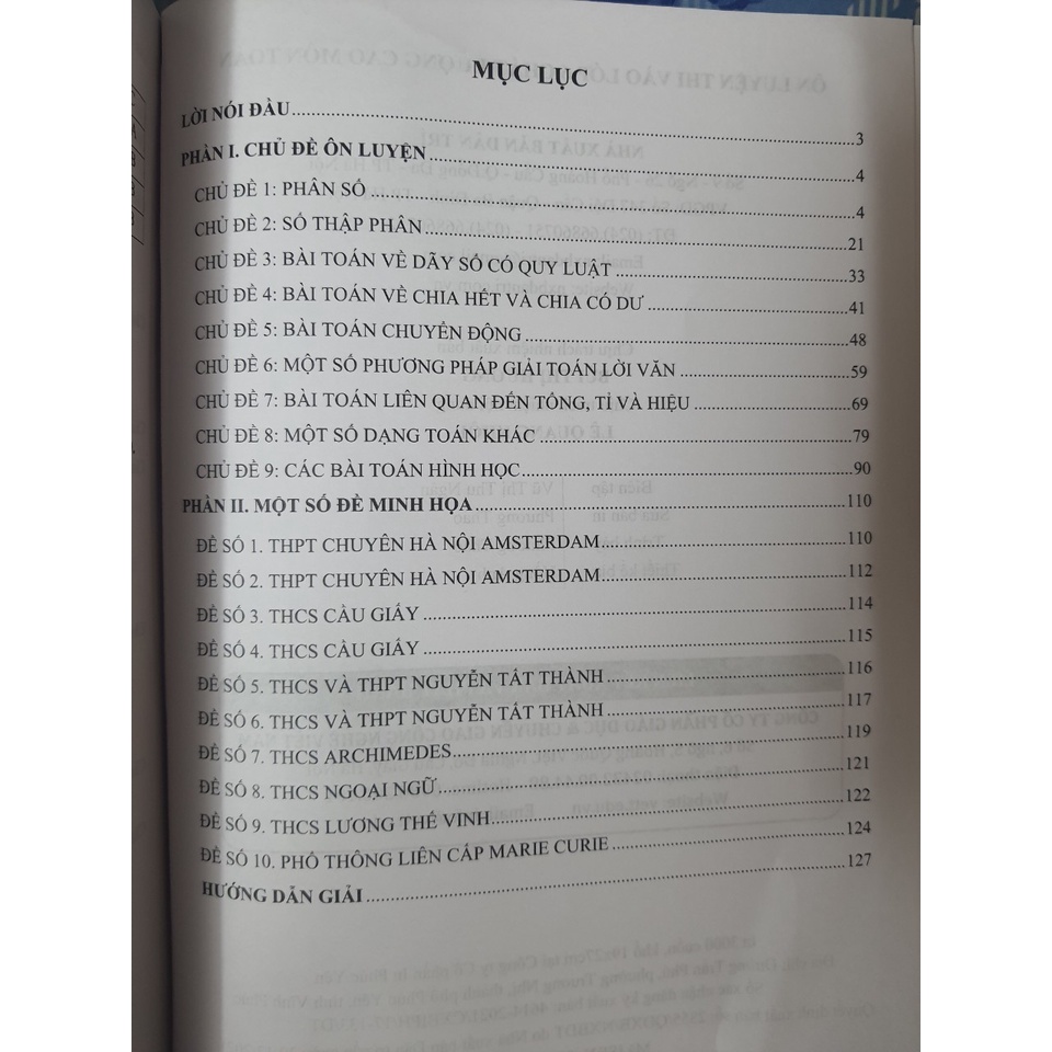 Sách - Ôn luyện thi vào lớp 6 chất lượng cao môn Toán