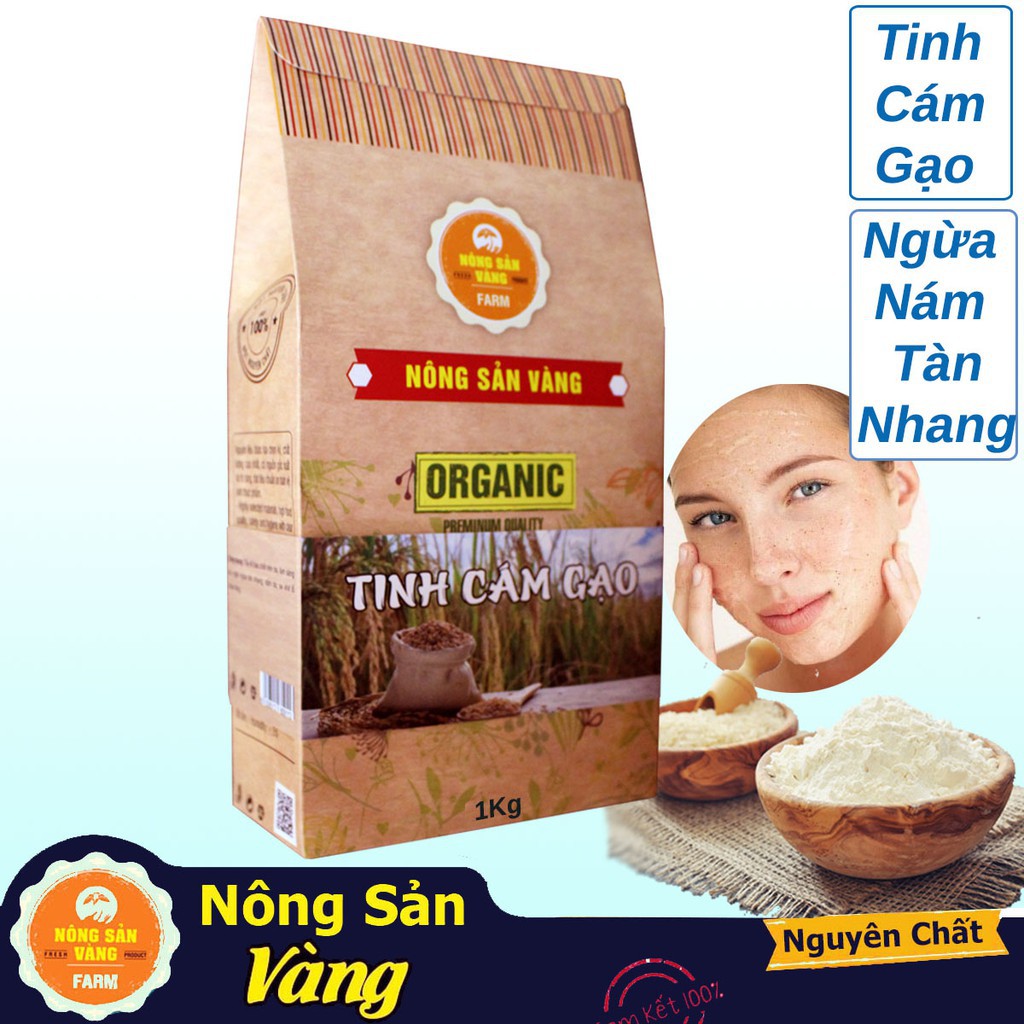 [Hot]Hộp Tinh Cám Gạo Nguyên Chất 1KG - Nông Sản Vàng