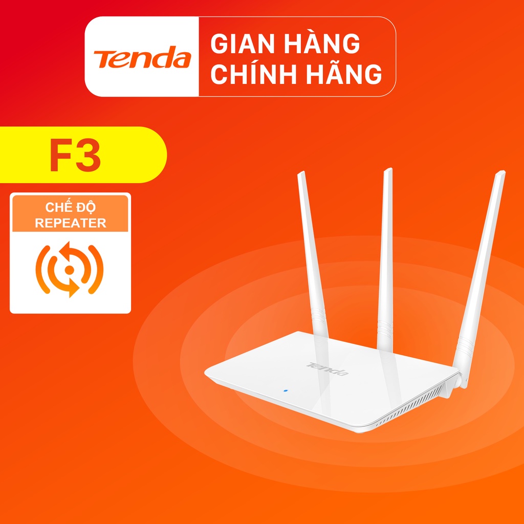 Thiết bị phát Wifi Tenda F3 Chuẩn N 300Mbps - Hãng phân phối chính thức | BigBuy360 - bigbuy360.vn