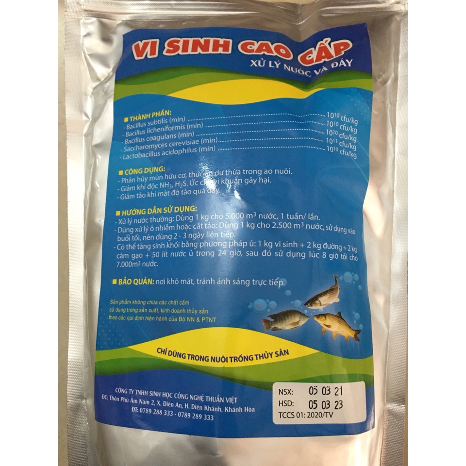 Men vi sinh cao cấp xử lý nước và đáy ao nuôi thủy sản