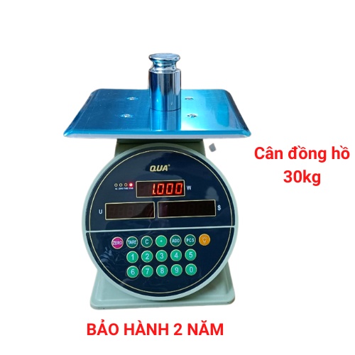 Cân đồng hồ điện tử tính tiền QUA - Q1 ( 30kg ) hiển thị 2 mặt ( bảo hành 24 tháng )