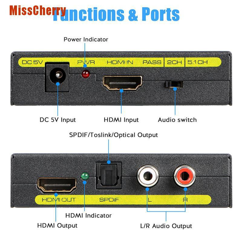 Bộ Chuyển Đổi Hdmi Sang Hdmi + Spdif + Rca L / R