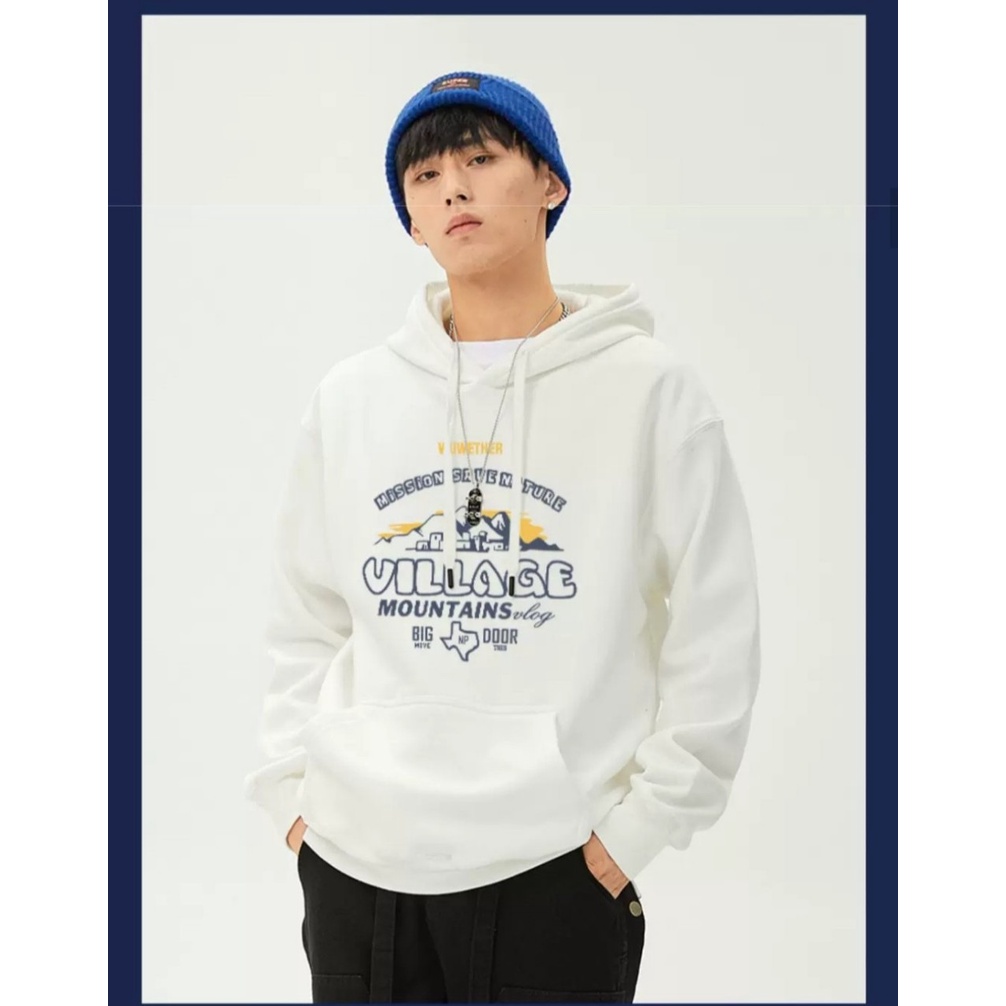 Áo Hoodie Mũ Trùm Đầu VILLAGE Nỉ Ngoại Phong Cách Nam Nữ Thời Trang Hot Trend 2022