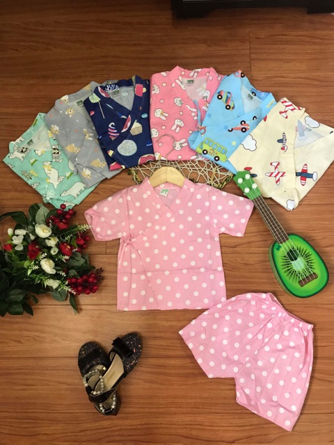 Bộ yukata vải kate cho bé trai và bé giá 8-18kg