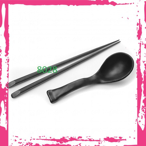 Bộ 10 đôi Đũa ăn lẩu và BBQ cao cấp kiểu Hàn Quốc đầu vát 24cm 8028