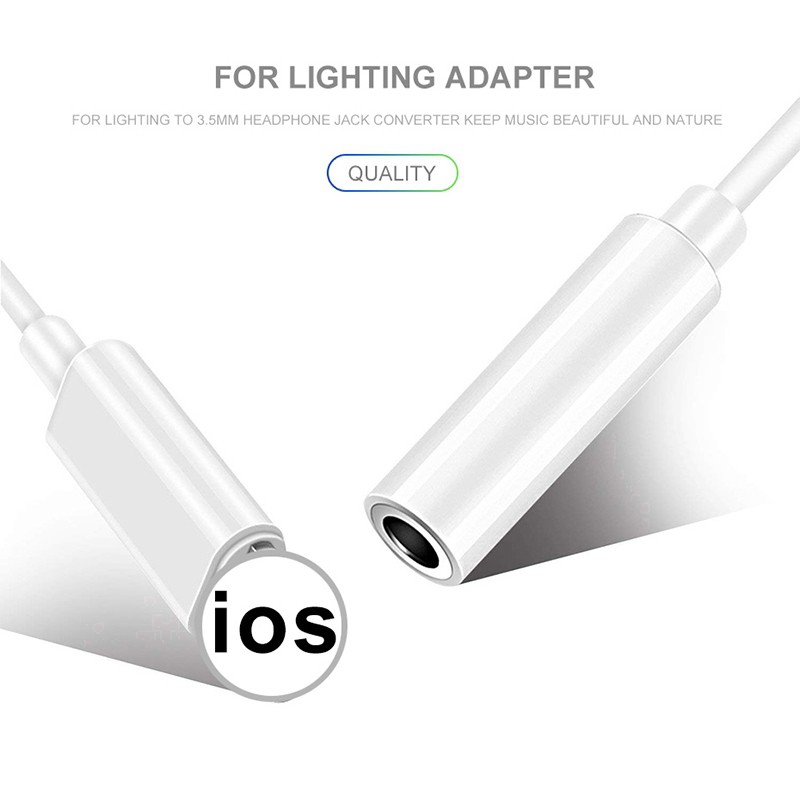 Cáp chuyển đổi Lightning sang 3.5mm cho tai nghe điện thoại IPhone [Đơn 50k tặng phần quà thú vị]