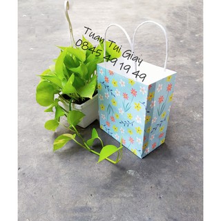 Túi giấy có quai  in hoa văn