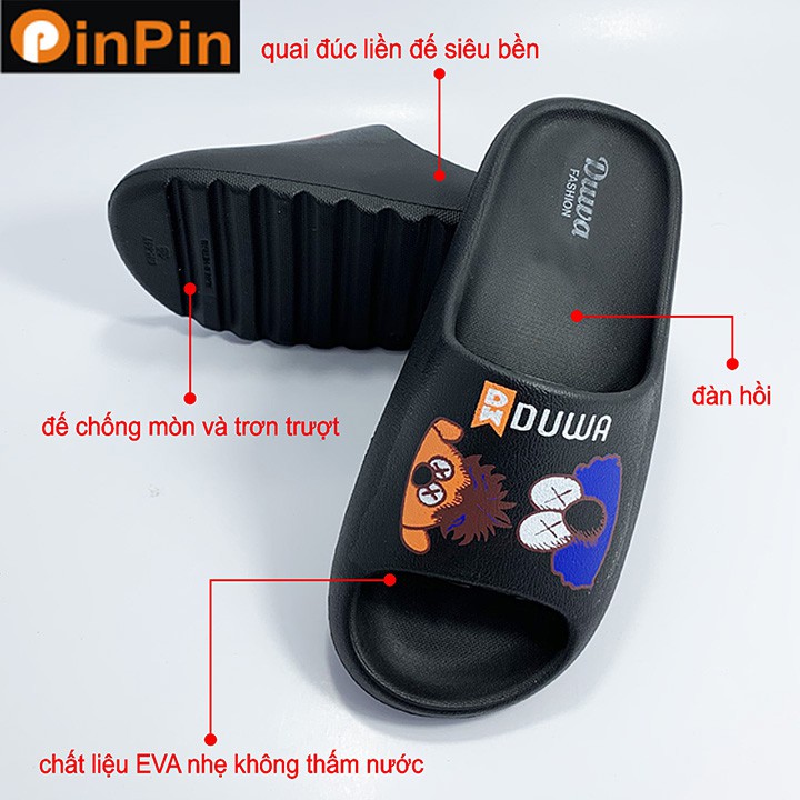 Dép đúc nam bánh mì PinPin chất liệu eva nhẹ đàn hồi tốt đế chống mòn và trơn trượt thoải mái đi nước - dw097