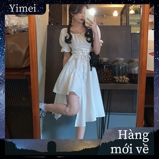 ⭐0412⭐ Summer fashion women's unique design puff sleeve dress