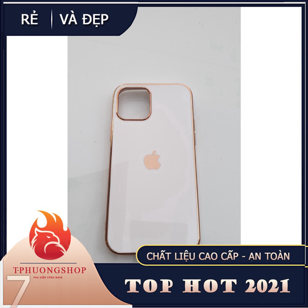 Ốp iphone - Ốp lưng iPhone 12 Tota viền xi dẻo mạ vàng cho iphone 12/mini/pro/promax