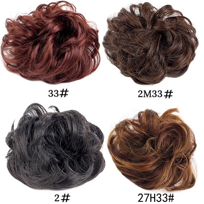 Búi tóc giả WIGSIN xoăn co giãn xinh xắn