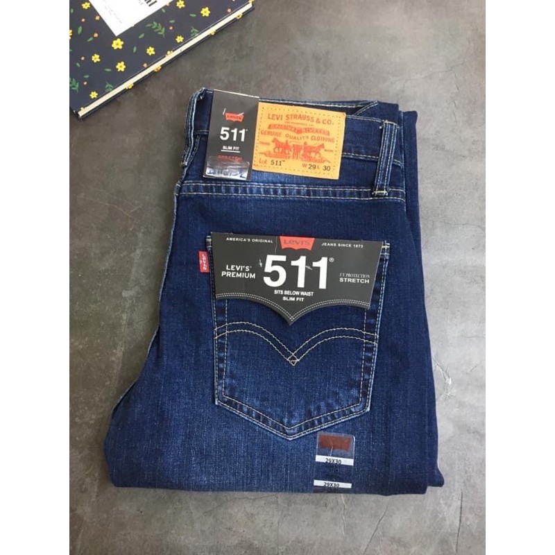 [⚡️Quần jean nam LEVI'S 511 xanh trung - ống đứng - Cambodia xuất dư cực đẹp•