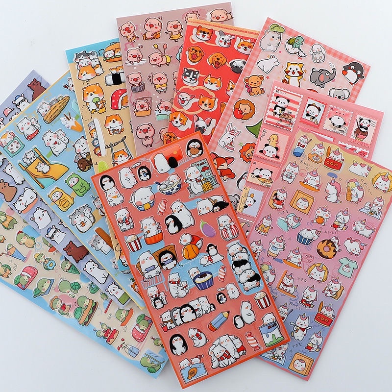 Sticker hình dán cute dễ thương để trang trí sổ, bút, đồ dùng học tập