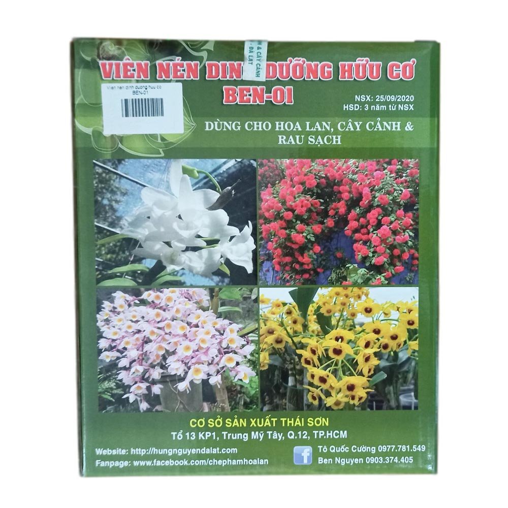 ( SIÊU HOT ) Phân bón hữu cơ tự nhiên BEN-01 Hùng Nguyễn hộp 1kg viên nén định dưỡng