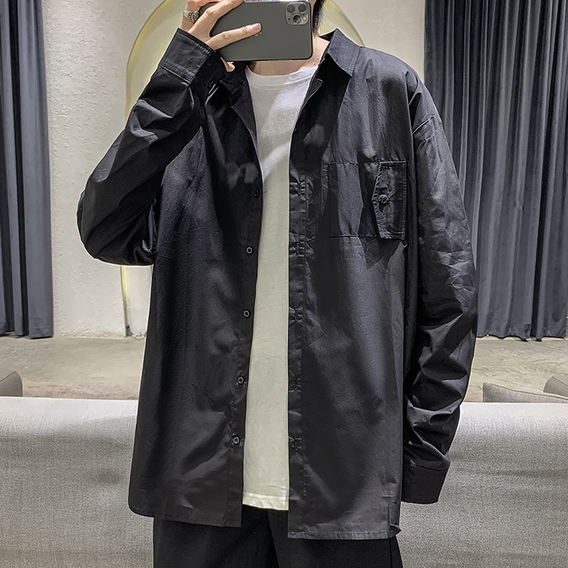 Áo sơ mi nam dài tay dáng rộng phong cách Hàn Quốc | BigBuy360 - bigbuy360.vn