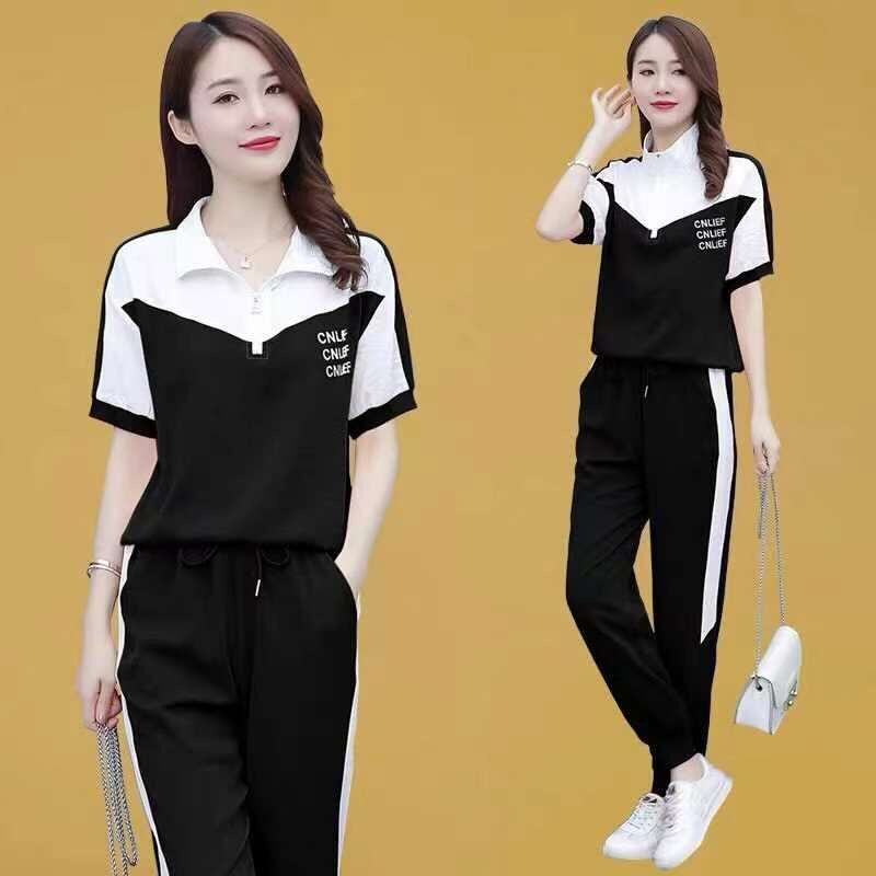 ✨Hàng Mới Đã Sẵn Sàng✨Bộ Đồ Thể Thao Hai Món Dáng Rộng Phong Cách Hàn Quốc Thời Trang Mùa Hè