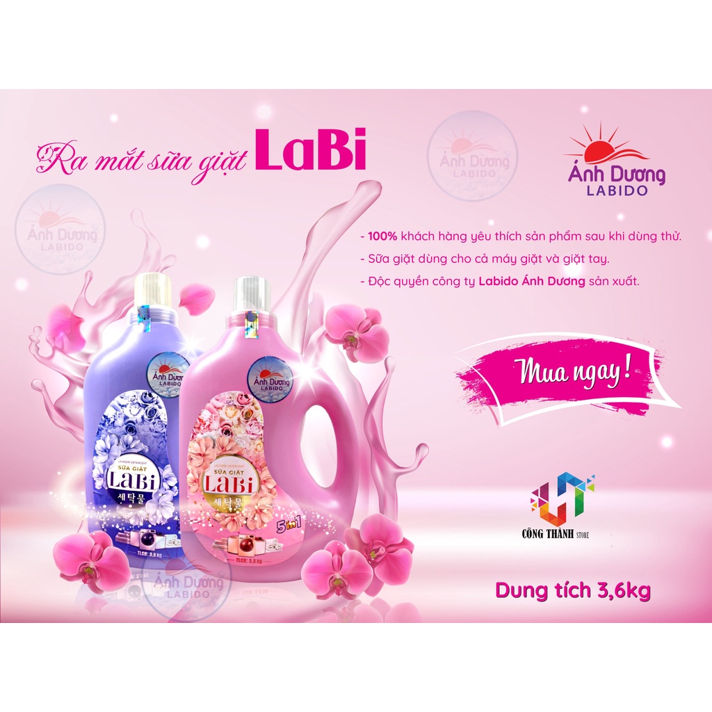 NƯỚC GIẶT LABI 3,6L CÔNG NGHỆ HÀN QUỐC SIÊU THƠM VÀ MỀM VẢI