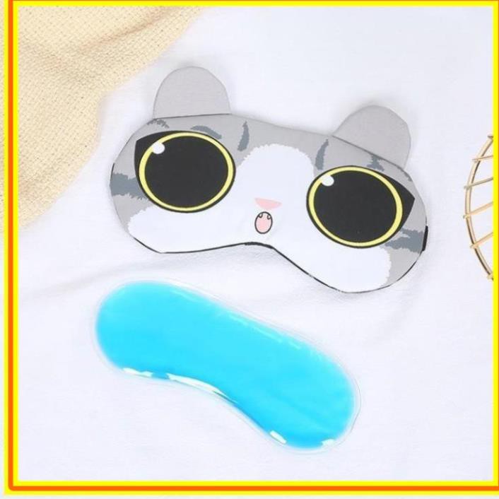 Bịt Mắt Che Mắt Ngủ Cao Cấp Có Túi Gel Massage , Hình Thú cute K130