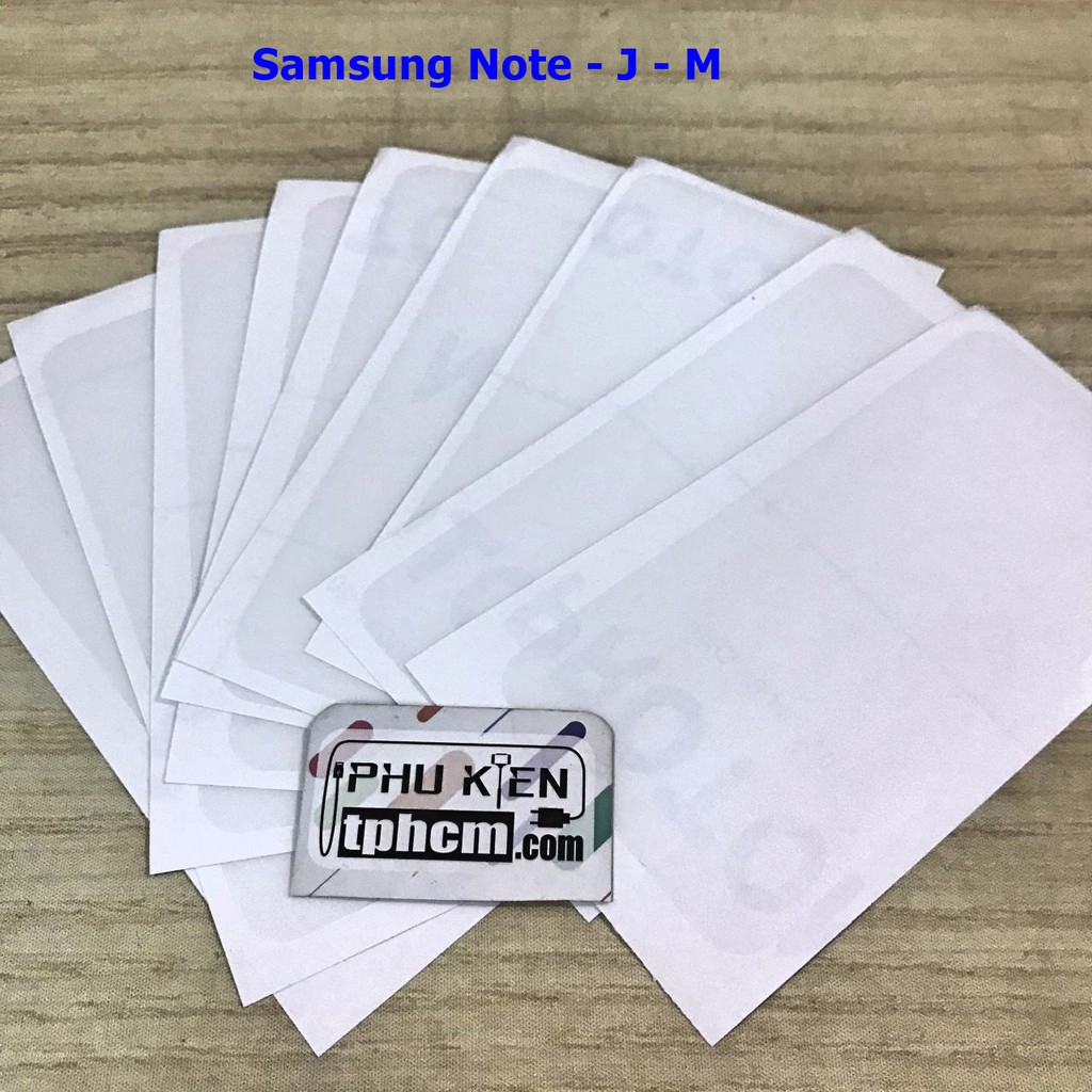 Dán mặt Lưng Nhám chống bám Vân tay Samsung Note - J - M