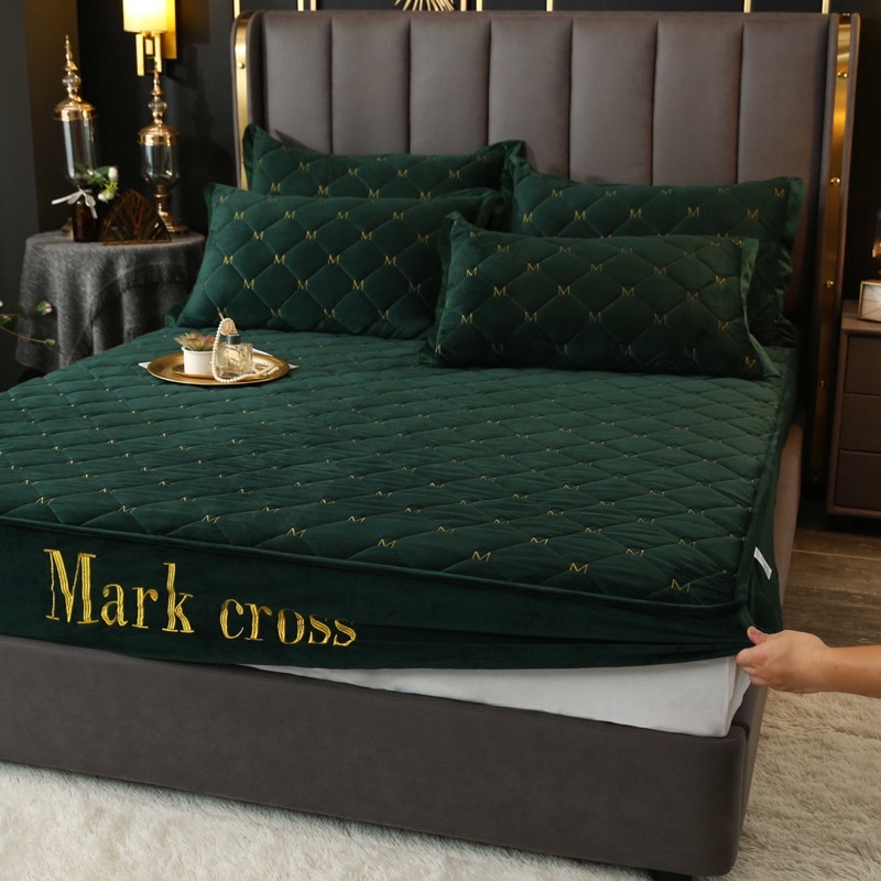 Ga gối nỉ nhung trần bông cao cấp dày dặn nhập khẩu ,Ga gối trải giường cao cấp ấm áp