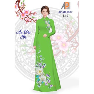 Vải may áo dài in hoa sen trắng