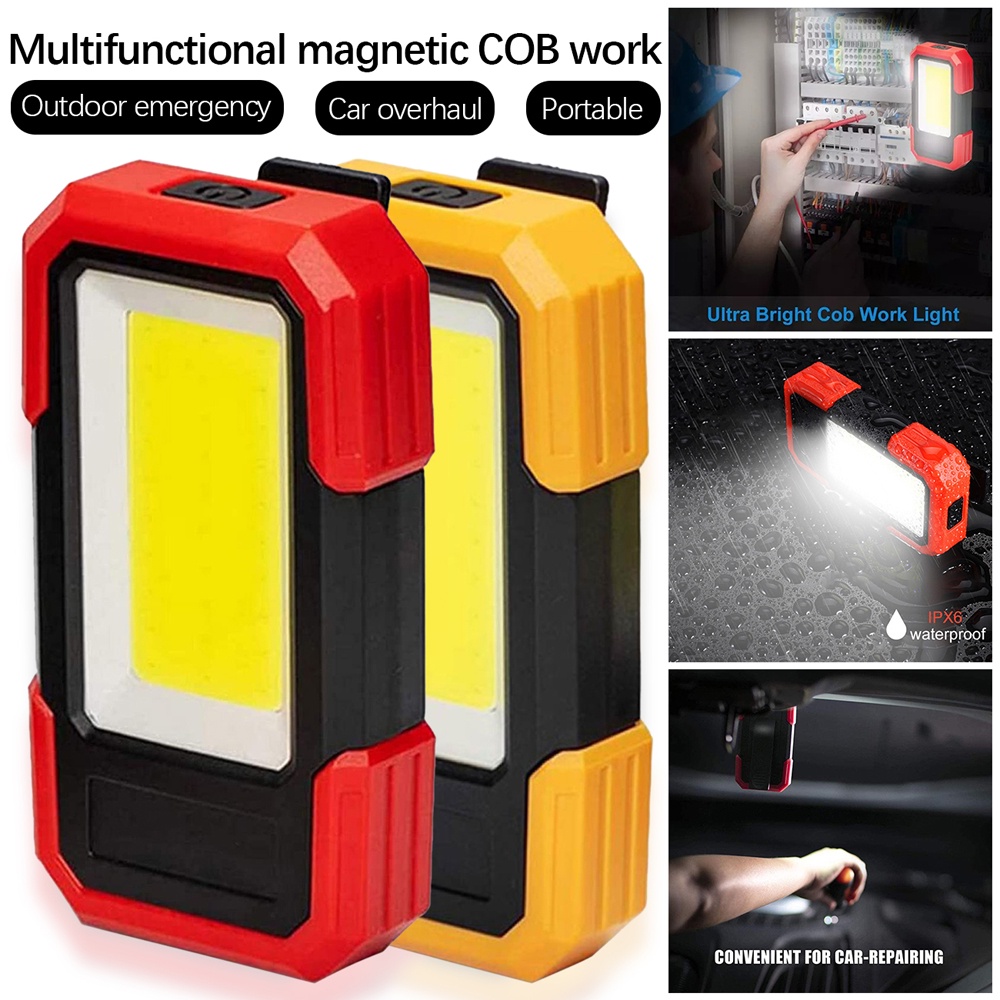 Set 1/2 Đèn LED Làm Việc Đế Nam Châm Có Kẹp Gắn Đèn Pha Xe Hơi
