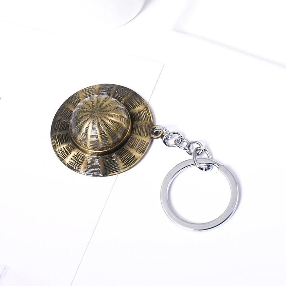 Rebuy1 Móc Chìa Khóa Hình Bánh Lái Rơm Đơn Giản Dễ Thương Làm Quà Tặng Cho Bạn Gái / Mũ Rudder / Nón Cối