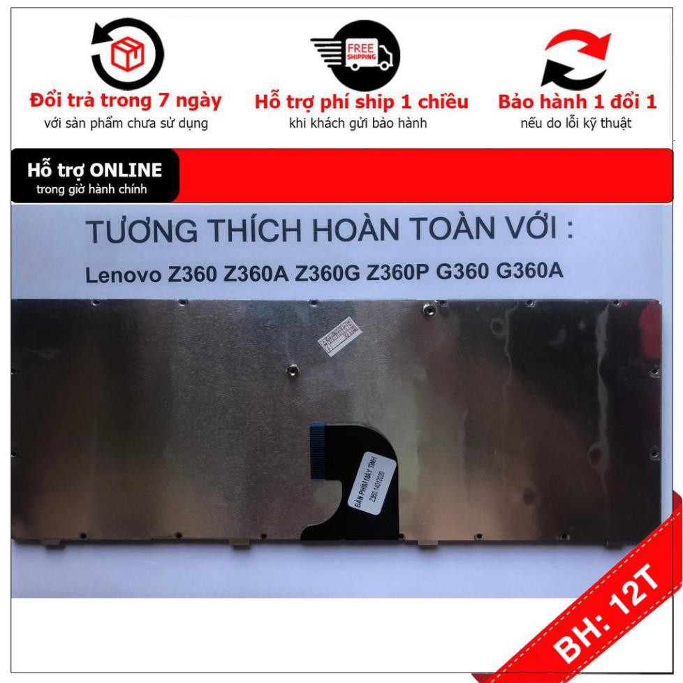 [BH12TH] Bàn Phím Laptop Lenovo Z360 Z360A Z360G Z360P G360 G360A Hàng Mới 100% Bảo Hành 12 Tháng Toàn Quốc