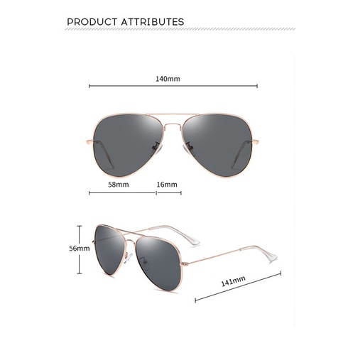 Kính râm phân cực kim loại nam Aviator 5926 [ tặng kèm thẻ thử phân cực ]
