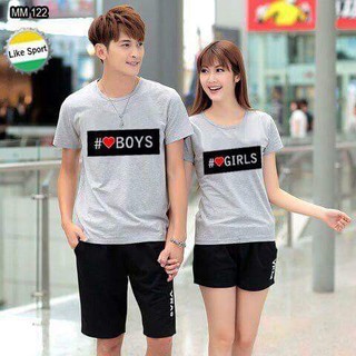 Hot áo thun cặp tình nhân màu xám Minh Hằng Store