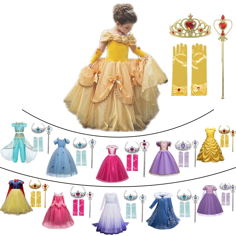 Đầm Hóa Trang Công Chúa Lễ Hội Halloween Cho Bé Gái