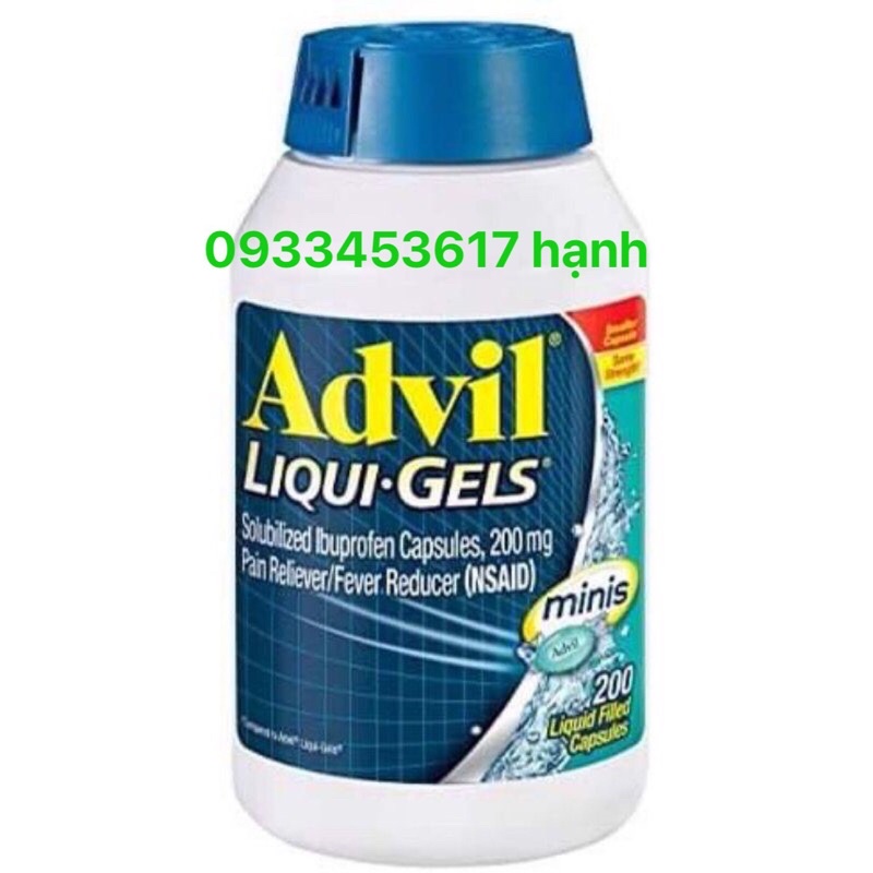tinh chất ádvil liqui gels minis 200 viên của Mỹ date 08/2023