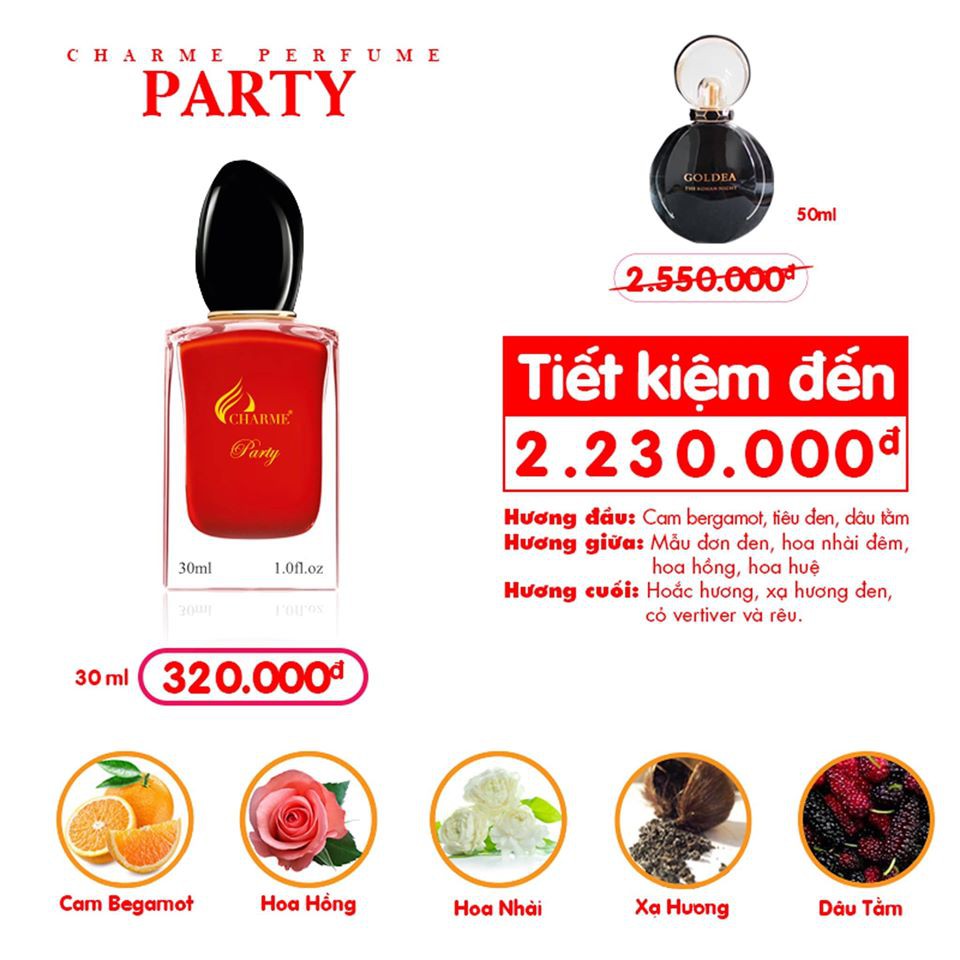 [Chính Hãng 100%] Nước Hoa Charme Party 30ml | BigBuy360 - bigbuy360.vn