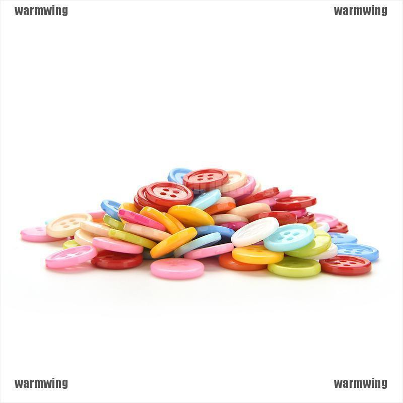 Set 100 nút tròn bằng nhựa làm đồ thủ công dành cho bé