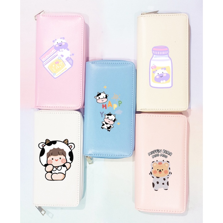 Ví bò sữa VBI35 ví dáng dài ví hoạt hình