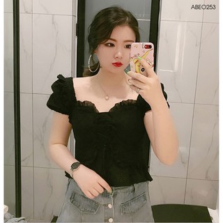 Áo cúp ngực bèo đan giây - ABEO253