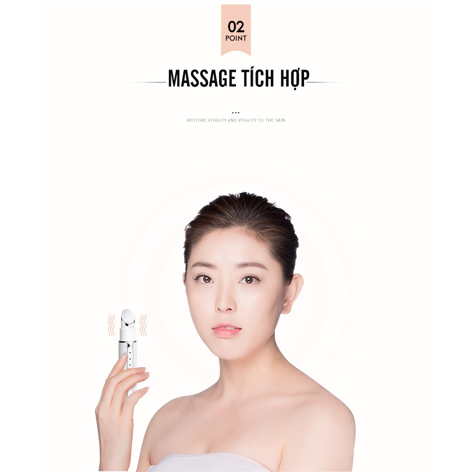 Máy massage đa năng ngăn nếp nhăn mắt/xóa thâm môi/tái tạo collagen Kskin KD992